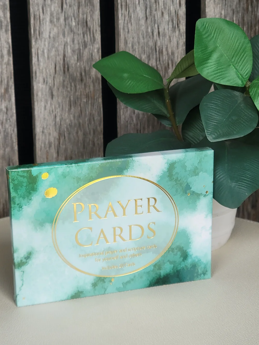 Prayer Cards Deck - Green Inspirational Scripture Cards